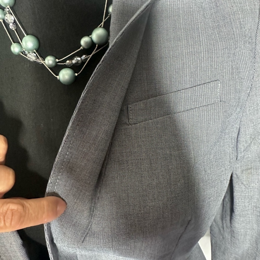 Banana Republic Women's Blue/Gray Blazer - Picture 6 of 14
